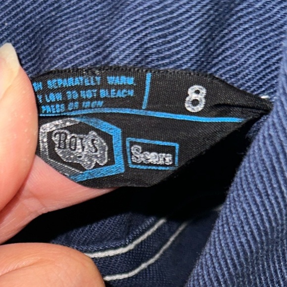 Vintage 70’s Kids Blue Denim Jacket with Back Star Design - Sears Size 8 0034 - Picture 11 of 12